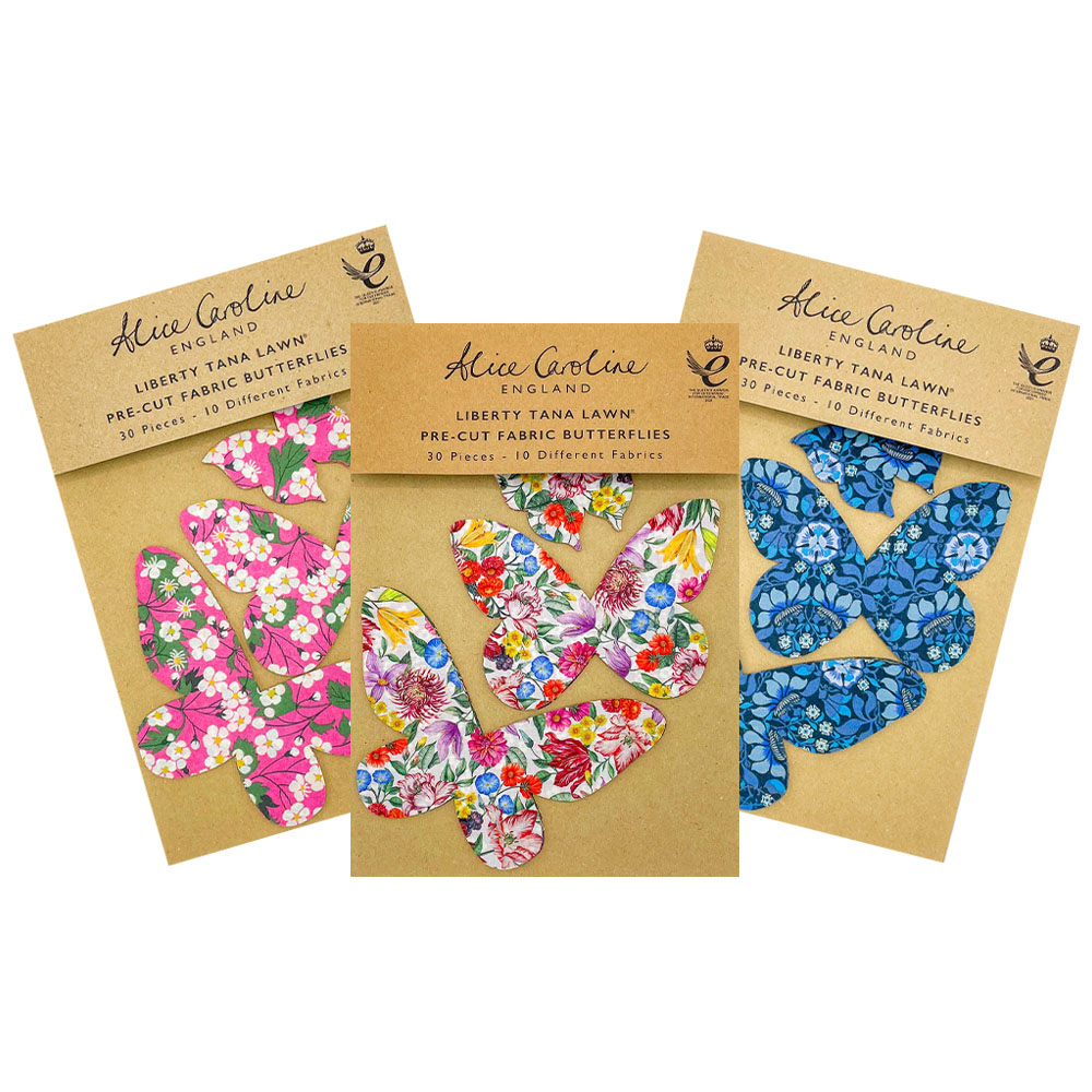 Pre-cut Liberty Tana Lawn Fabric Butterfly Shapes