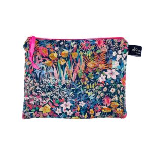 Faria Flowers Liberty Fabric Travel Pouch