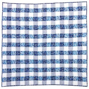 Blue Gingham Patchwork Quilt Kit