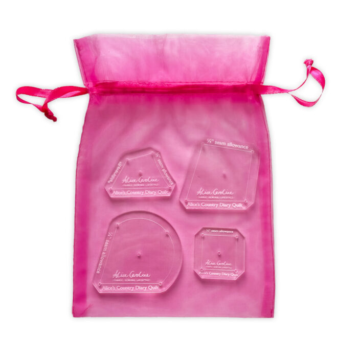 Acrylic Cutting Template Set for Alice’s Country Diary Quilt